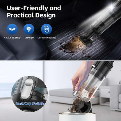 Cordless Handheld Car Vacuum Cleaner with Suction