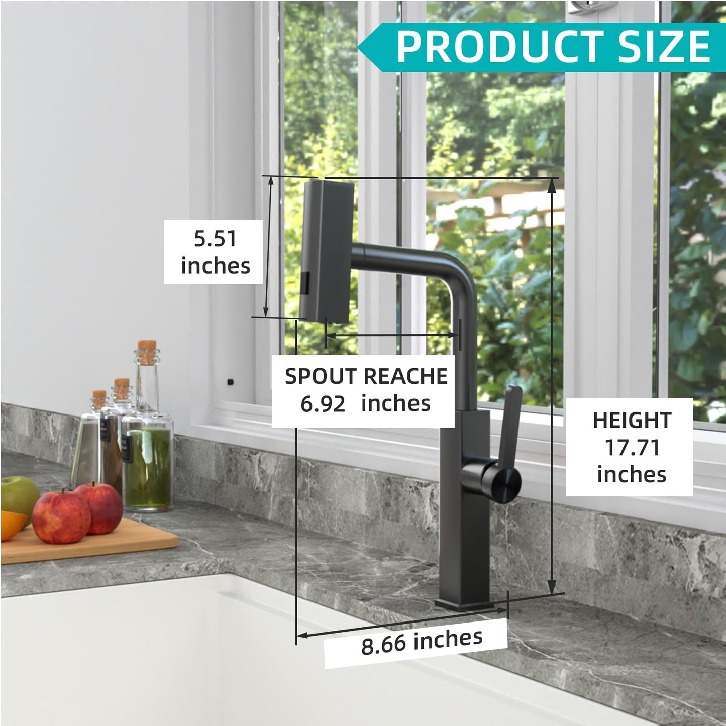 Gun Gray Pull Down Kitchen Faucet by KitchenMan