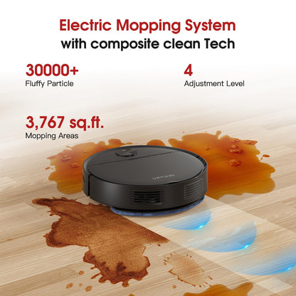 VIPSUN Robot Vacuum and Mop with 4000Pa Suction