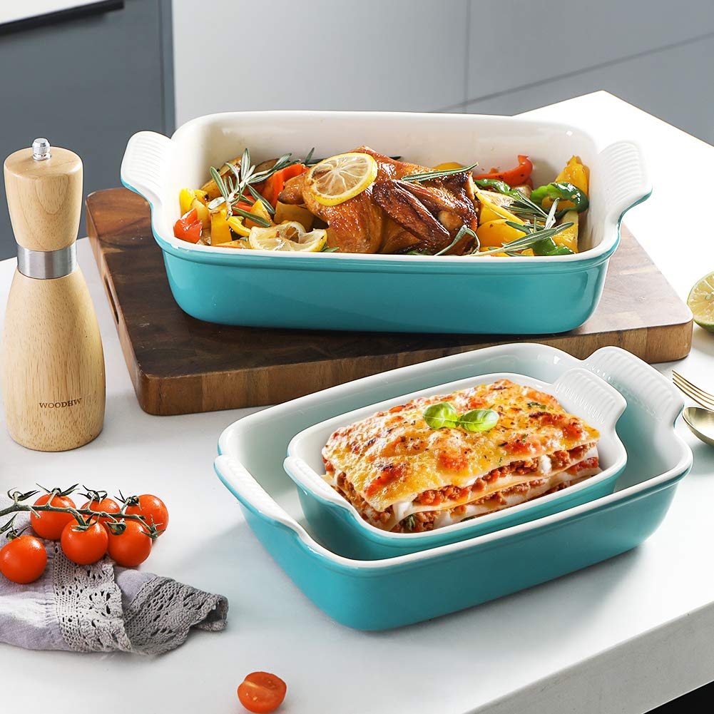 Sweejar Ceramic Baking Dish Set, 13 x 9.8 Inch