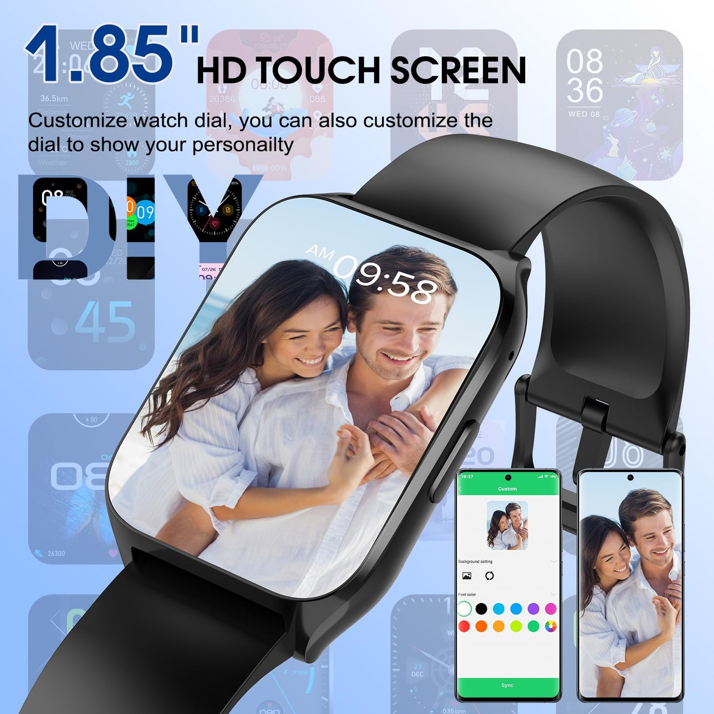 Smart Fitness Watch with Heart Rate Monitor