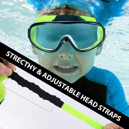Kids Swim Goggles with UV Protection, Anti-Fog