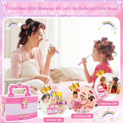 Makeup Kit for Girls Age 3-12, Princess Dress