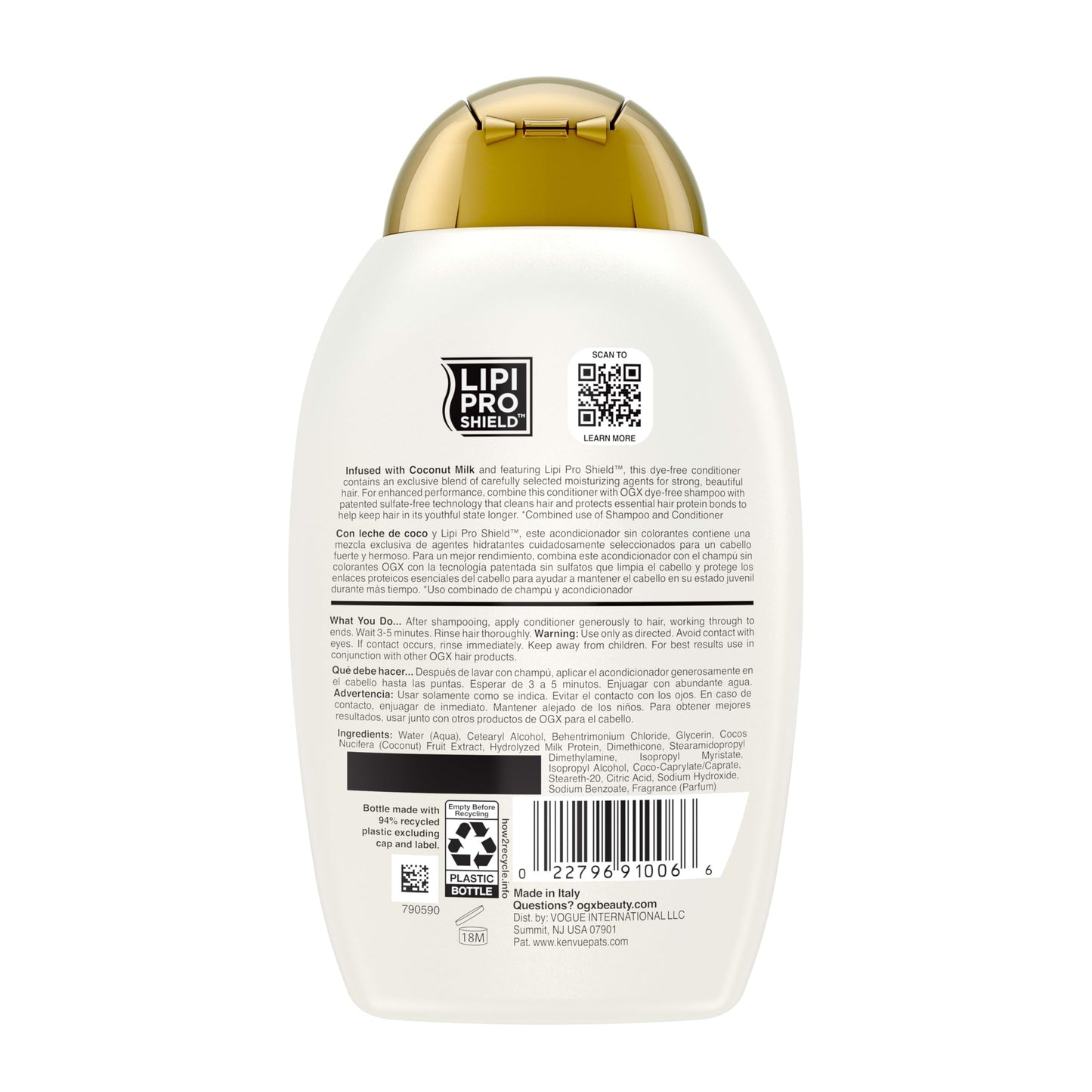 OGX Coconut Milk Conditioner for Soft, Hydrated Hair