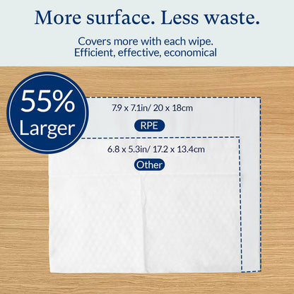 RPE Life Flushable Wet Wipes - 6 Portable Travel Size Packs (60 Ct) - Unscented Extra-Large Body & Hand Tissue with Vitamin E & Aloe - For Adults, Kids & Children - Perfect for On-the-Go & Outdoor Use