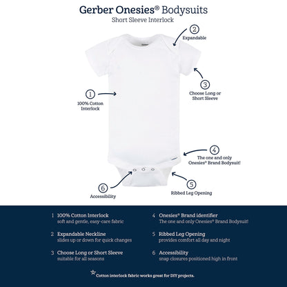 5-Pack Gerber Baby Solid Onesies Bodysuits