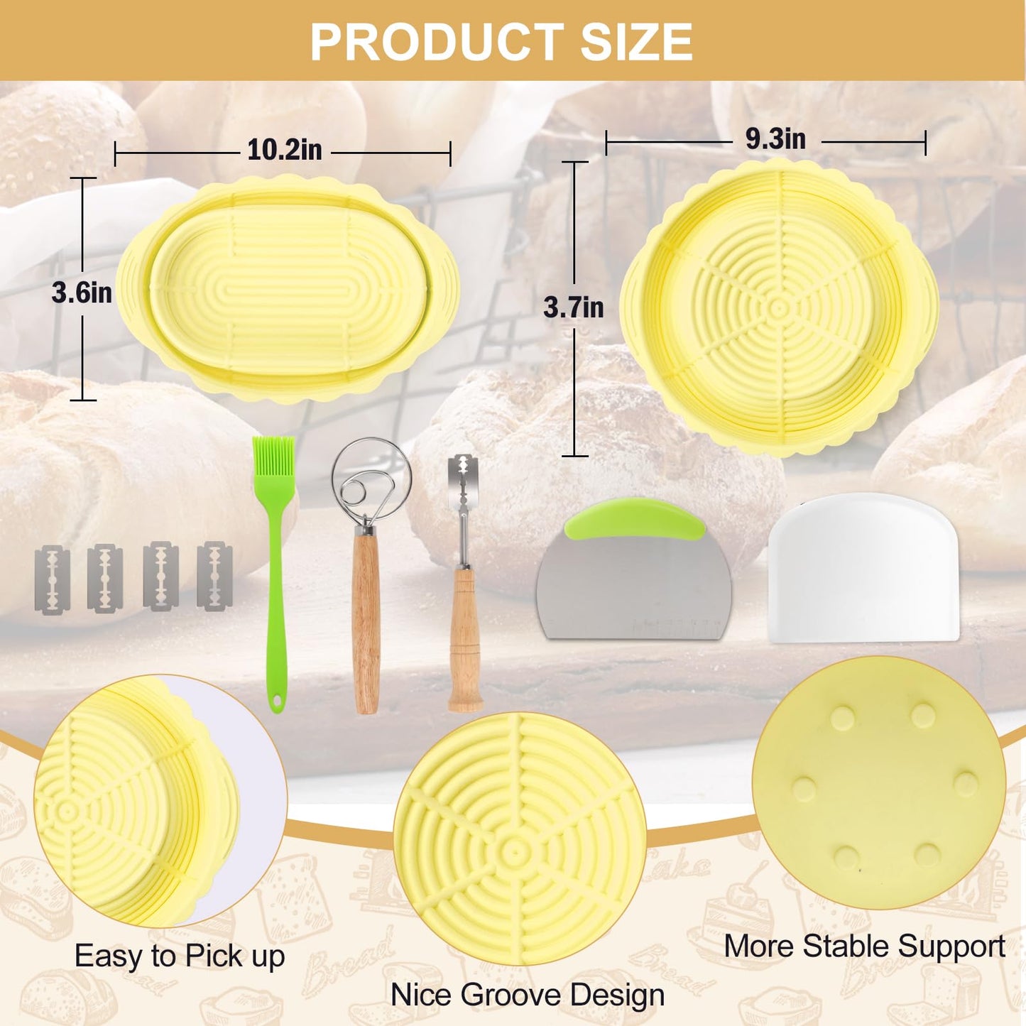 Sourdough Proofing Basket Set - 9" & 10"