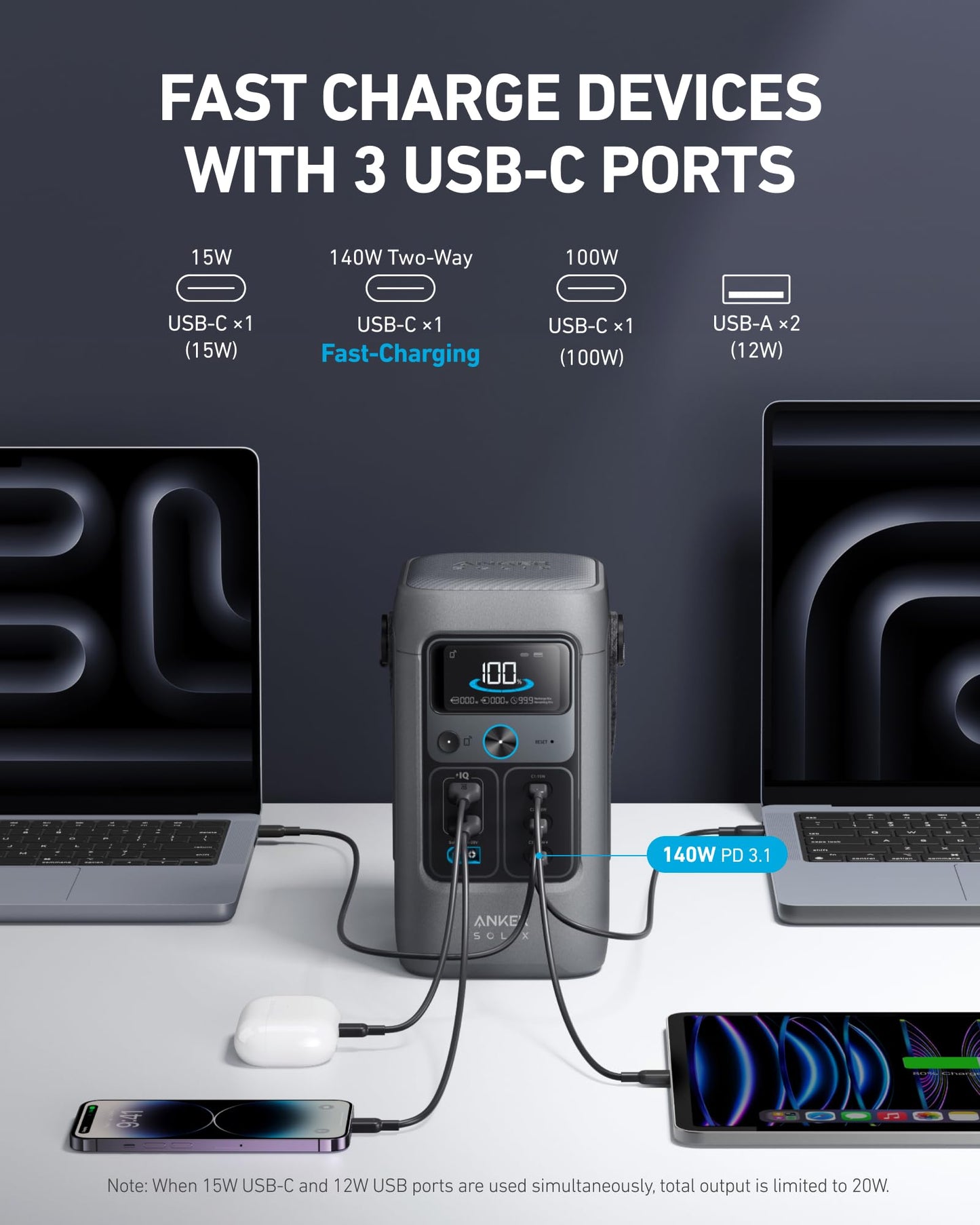 Anker 60,000mAh Portable Power Station for Outdoors