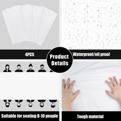 4 Pack Disposable Table Covers for Parties