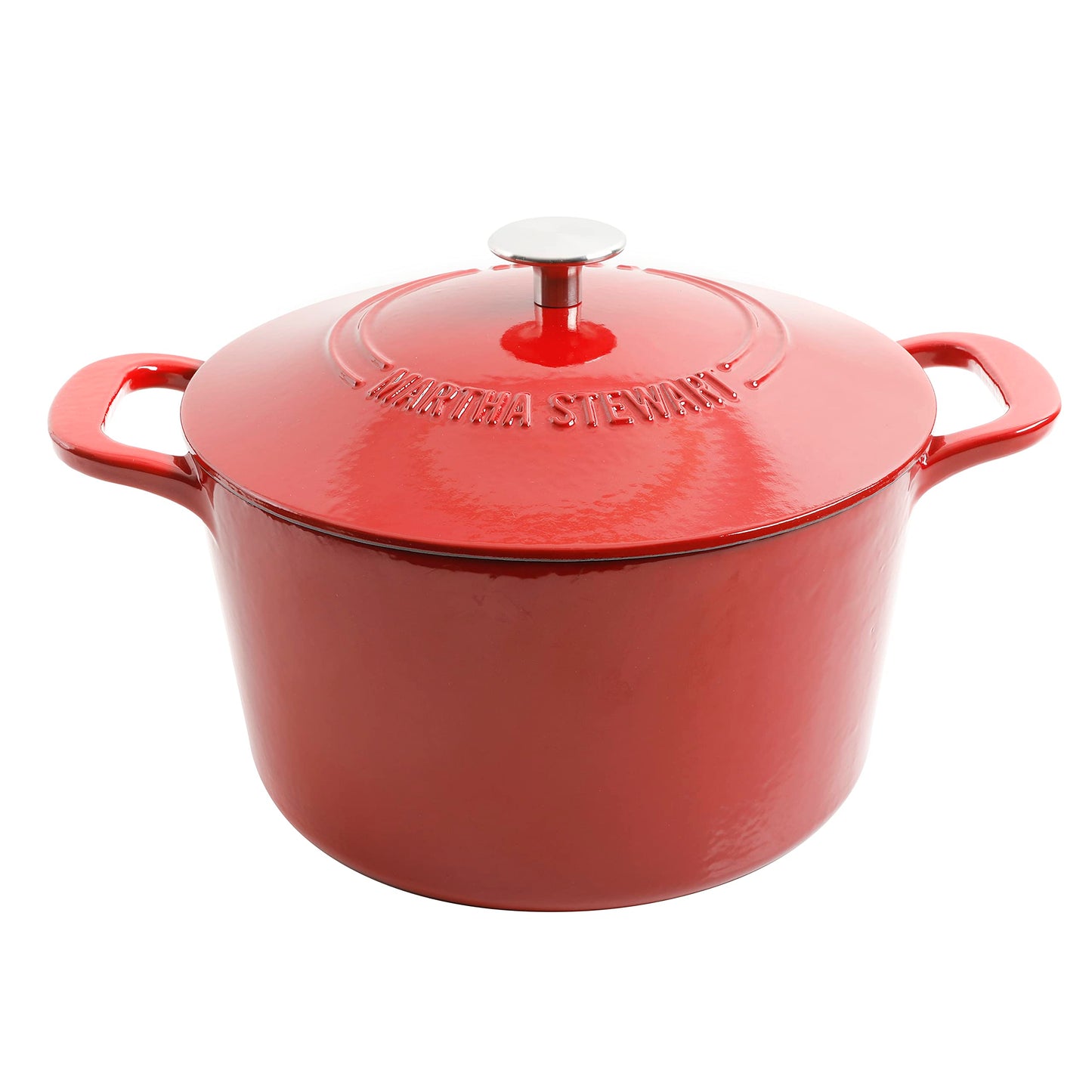 Martha Stewart 7 QT Enamel Cast Iron Dutch Oven