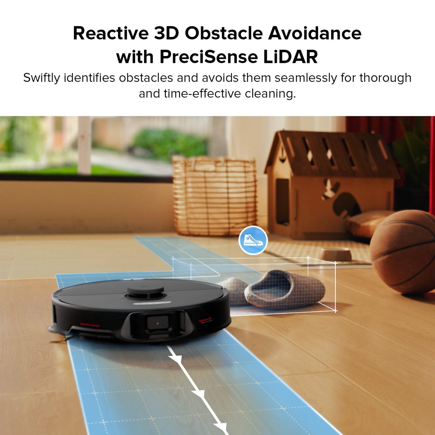 roborock S8 Max Ultra Robot Vacuum and Mop, Auto Mop Washing&Drying, Smart Dirt Detection, Self-Emptying, 8000Pa Suction, 20mm Mop Lifting, Black