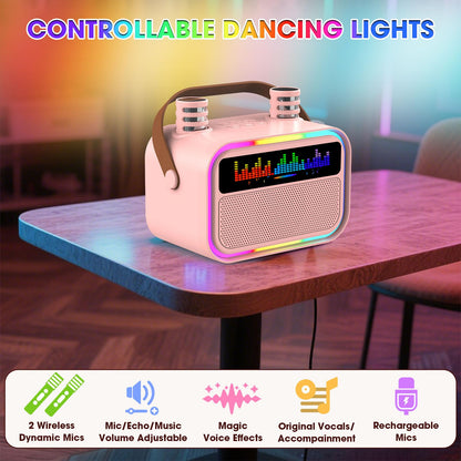 Karaoke Machine for Kids with 2 Microphones