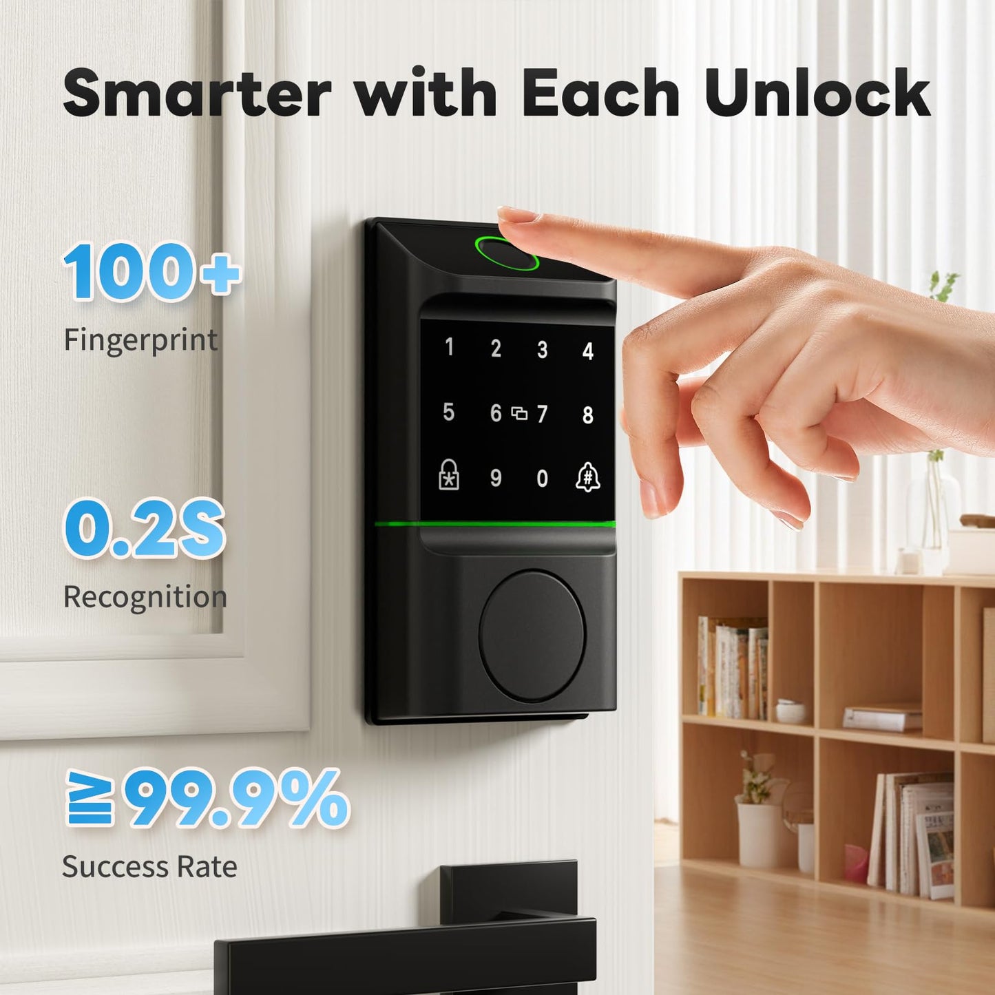 GGUU Smart Lock with Keypad and Fingerprint