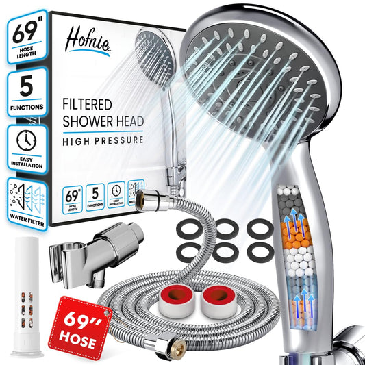 High-Pressure Handheld Shower Head with Filter