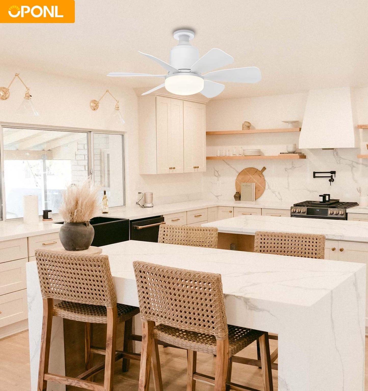3-Speed Dimmable LED Ceiling Fan with Remote