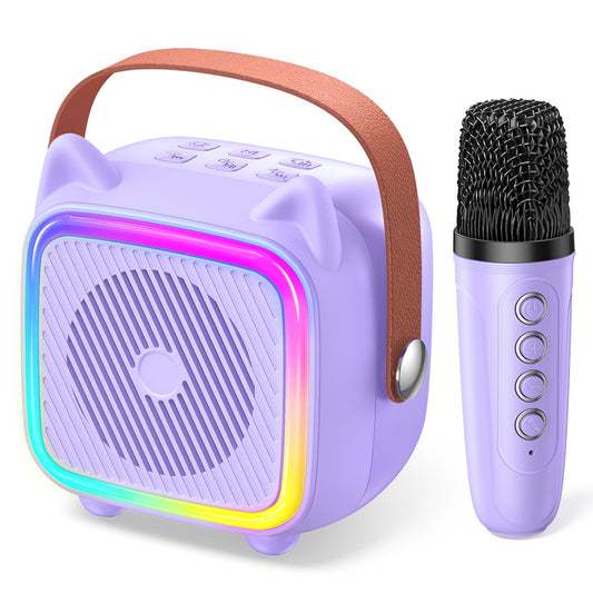 Mini Karaoke Machine for Kids with Bluetooth Mic