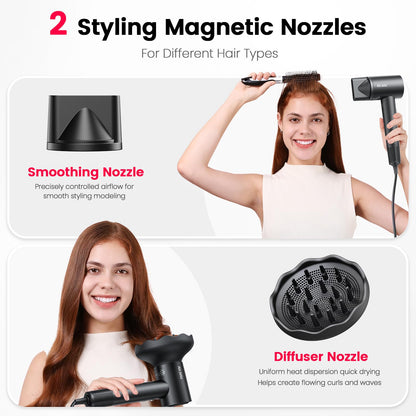 AirJetz High-Speed Ionic Hair Dryer with Diffuser