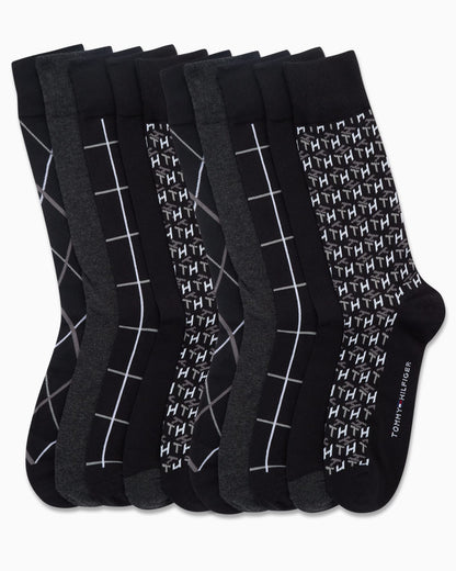 10 Pairs Tommy Hilfiger Men's Cotton Dress Socks