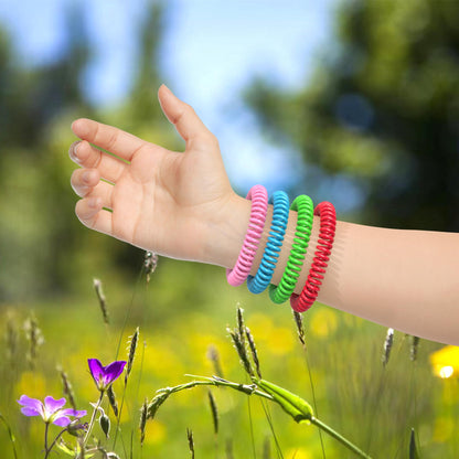 BuggyBands Mosquito Repellent Bracelets, 50 Pack DEET-Free Mosquito Bands for Adults and Kids, Individually Wrapped Waterproof Repellent Wristbands
