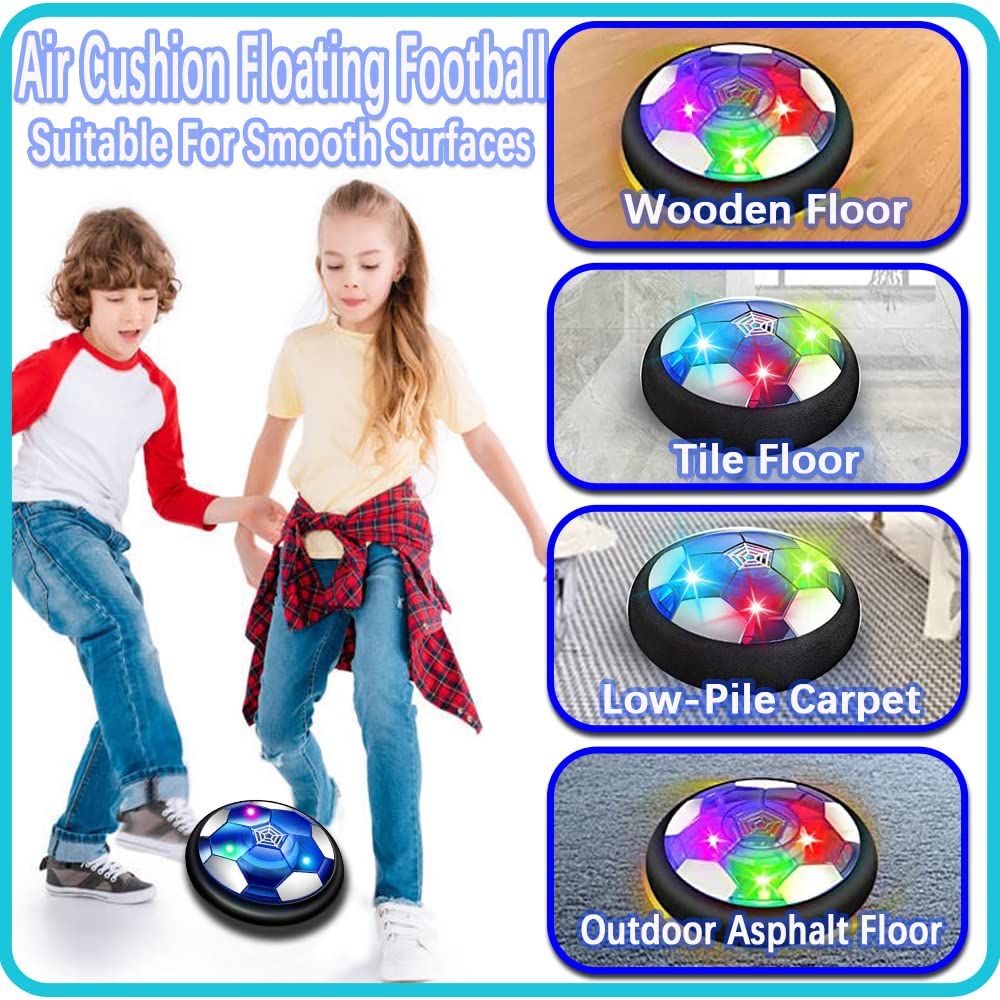 JRD&BS WINL Hover Soccer Ball Toys for Boys Girls Rechargeable Floating Soccer Ball with Led Lights Indoor Air Football Game Birthday Gifts for Kids 3-12 Yr