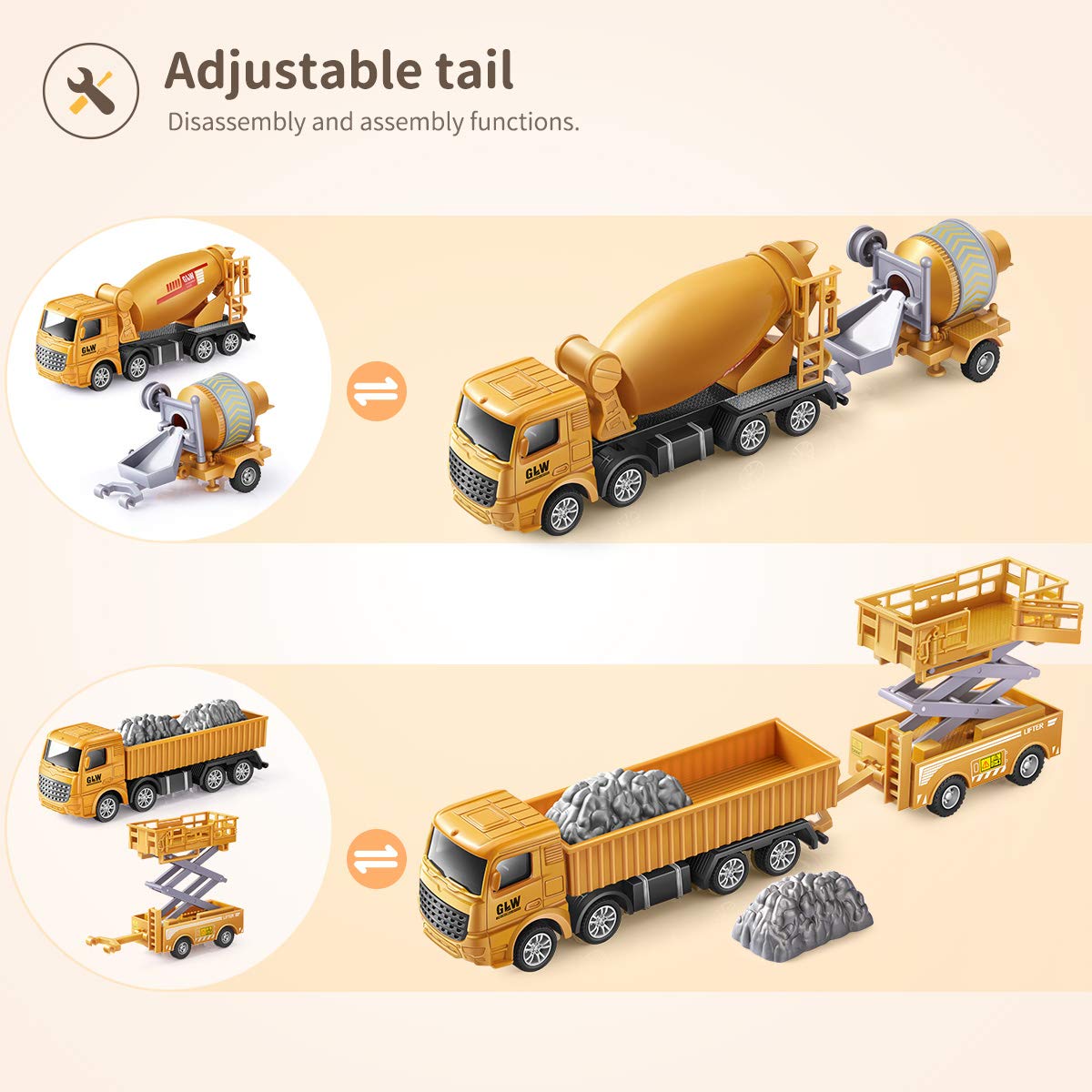 Construction Truck Toy Set for Kids