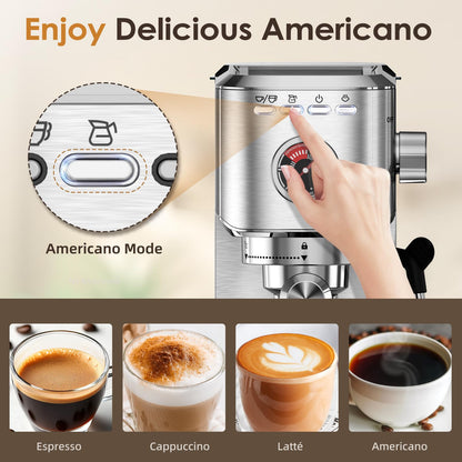 Spacekey 20 Bar Espresso Machine with Milk Frother