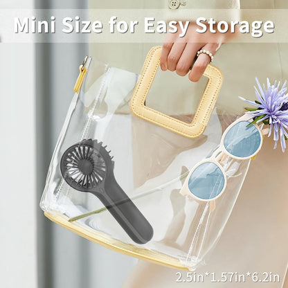 Portable USB Rechargeable Handheld Fan by DABAIHQ