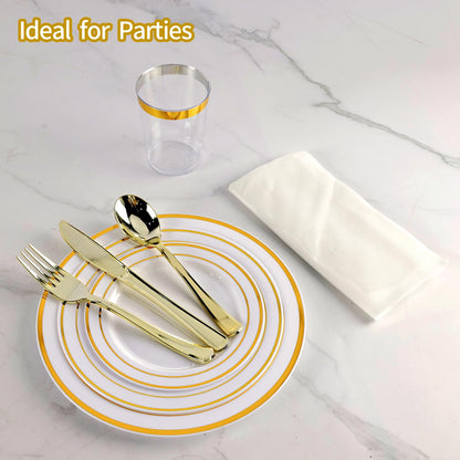 200 Pcs Party Plates Set for Wedding