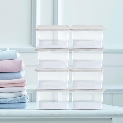 10-Pack HOMZ Clear Storage Bins with Lids