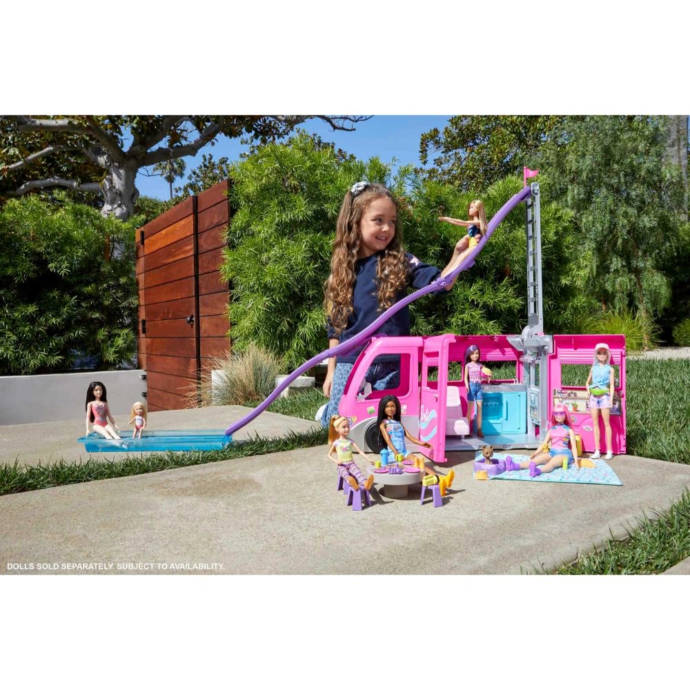Barbie DreamCamper Playset with 60 Accessories
