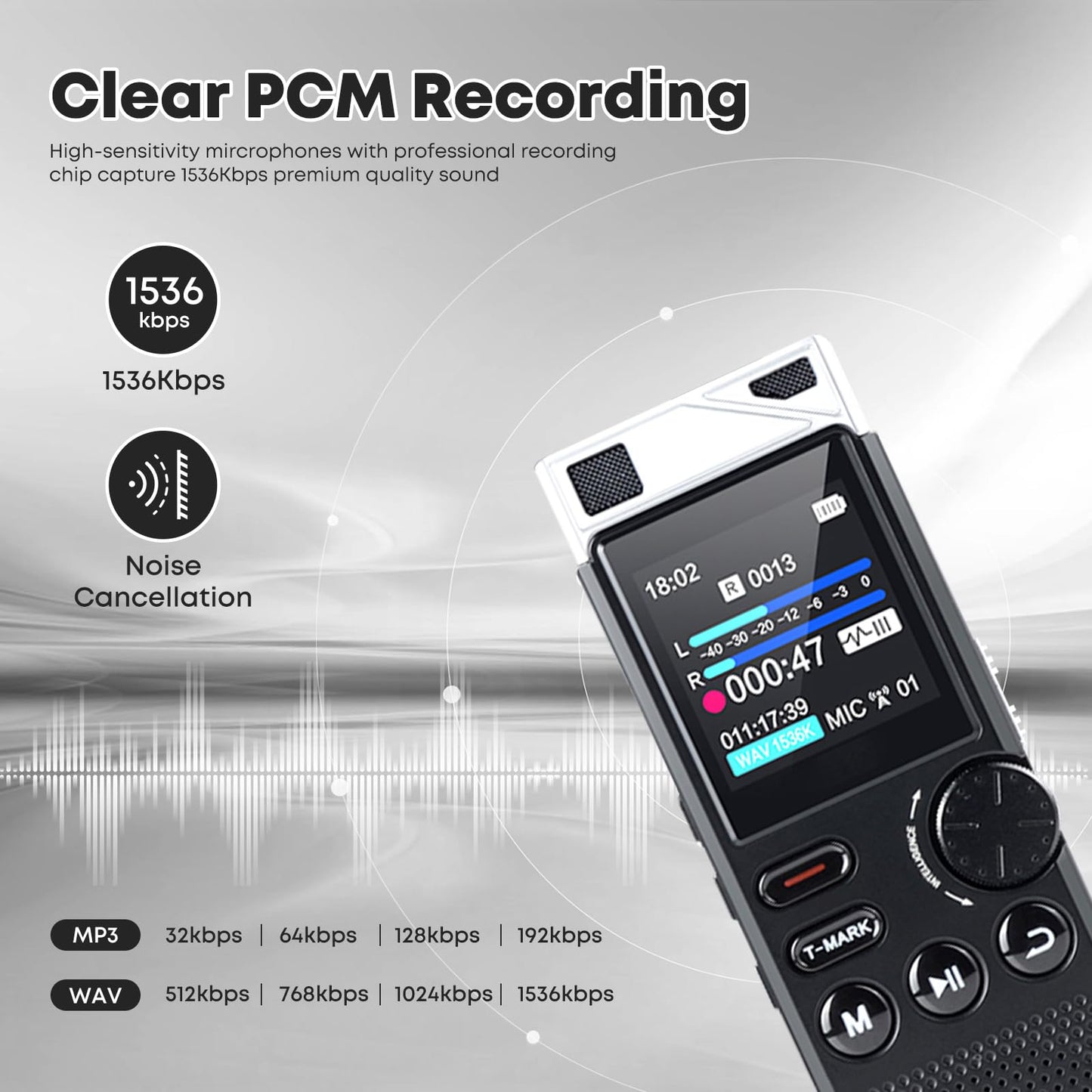 Wucotc 264GB Voice Activated Digital Recorder