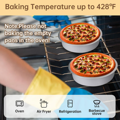 50 Pcs Aluminum Mini Tart Pans with Lids