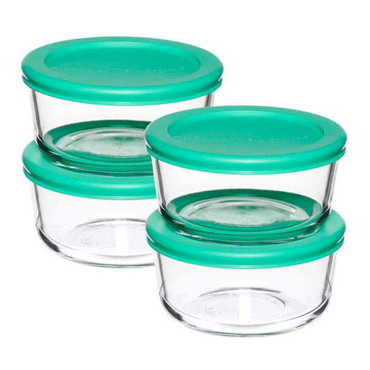 4 Pack Anchor Hocking Glass Storage Containers