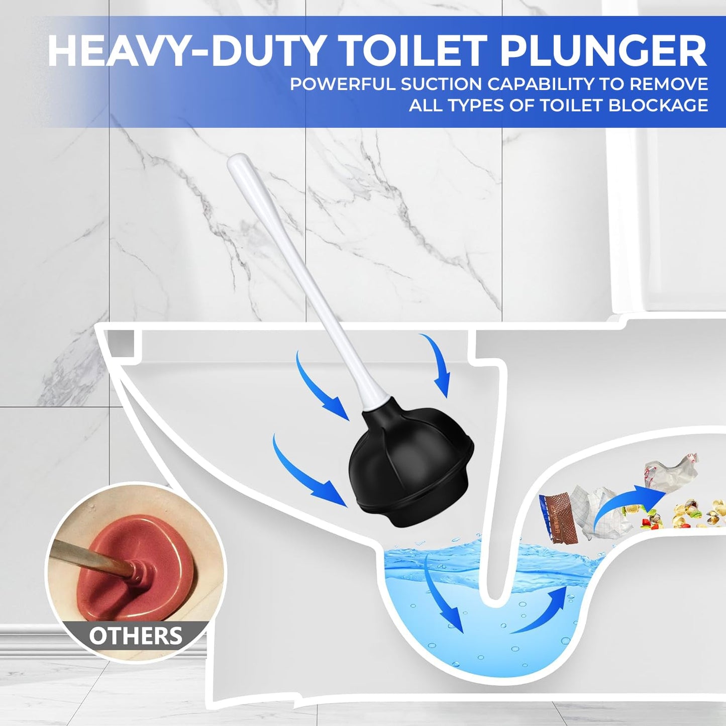2-in-1 Toilet Brush and Plunger Set