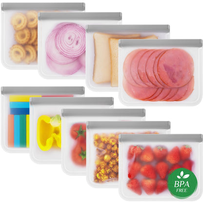 Reusable Leakproof Sandwich Freezer Bags - 9 Pack
