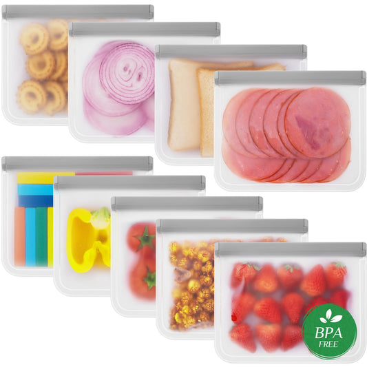 Reusable Leakproof Sandwich Freezer Bags - 9 Pack