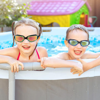 2 Pack Anti-Fog UV Protection Kids Swim Goggles