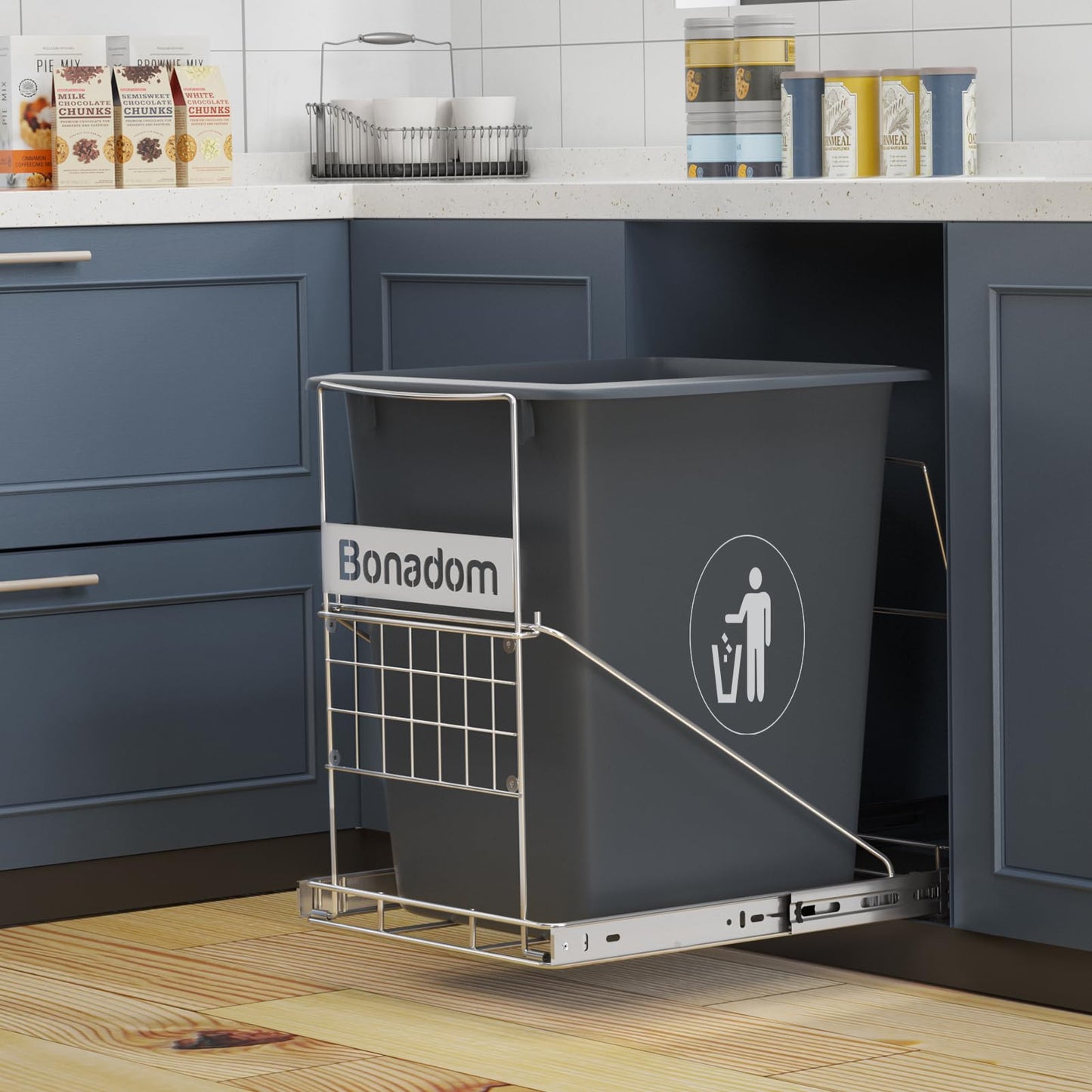 Pull Out Kitchen Trash Can Under Cabinet Kit