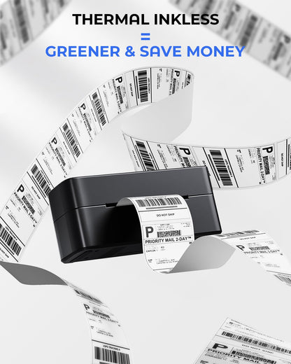 Phomemo Label Printer, 4x6 Shipping Label Printers for Small Business, Wireless Thermal Printer Compatible with Android&iOS, Windows, Chrome, Bluetooth Printers Used for Amazon, Ebay, Shopify, USPS