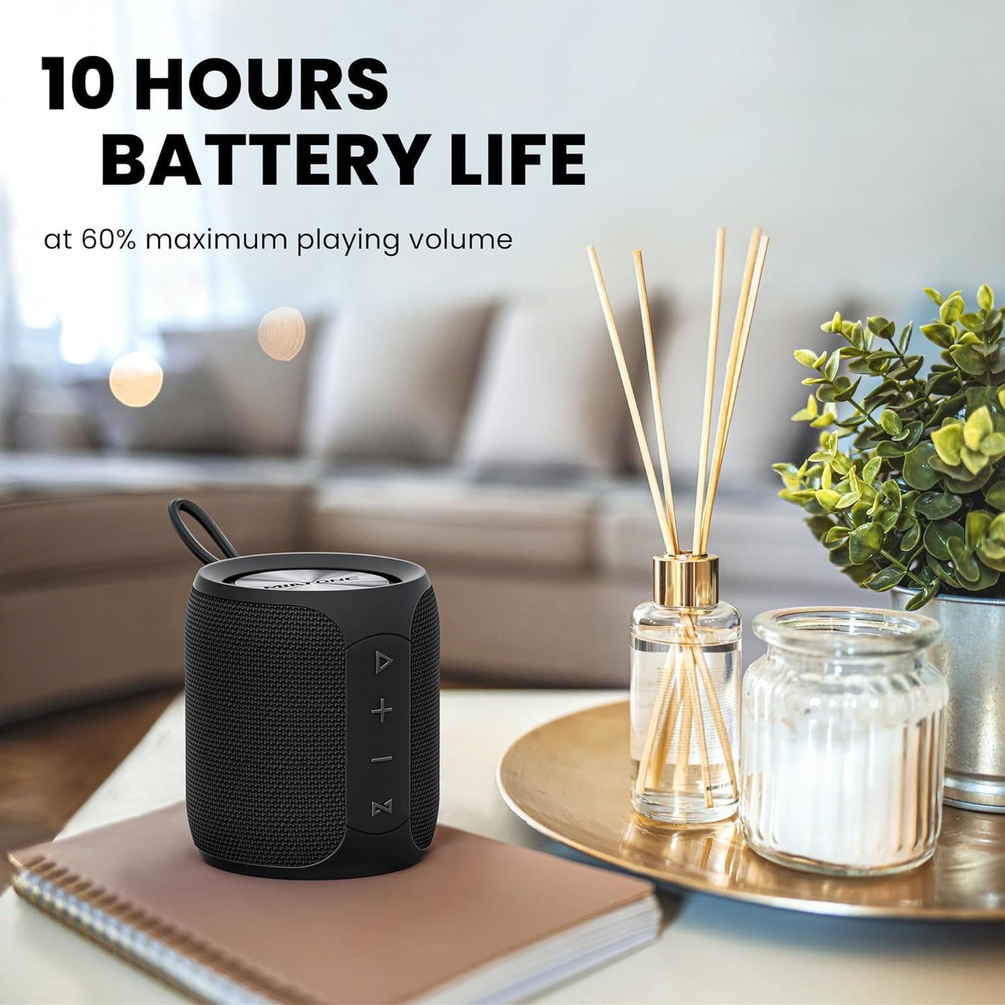 MIATONE 16W Waterproof Bluetooth Speaker for Outdoors