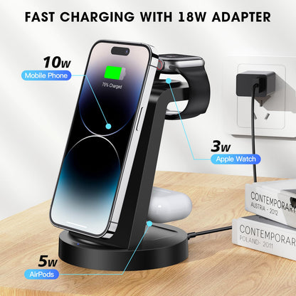 3-in-1 Wireless Charging Station for iPhone & AirPods
