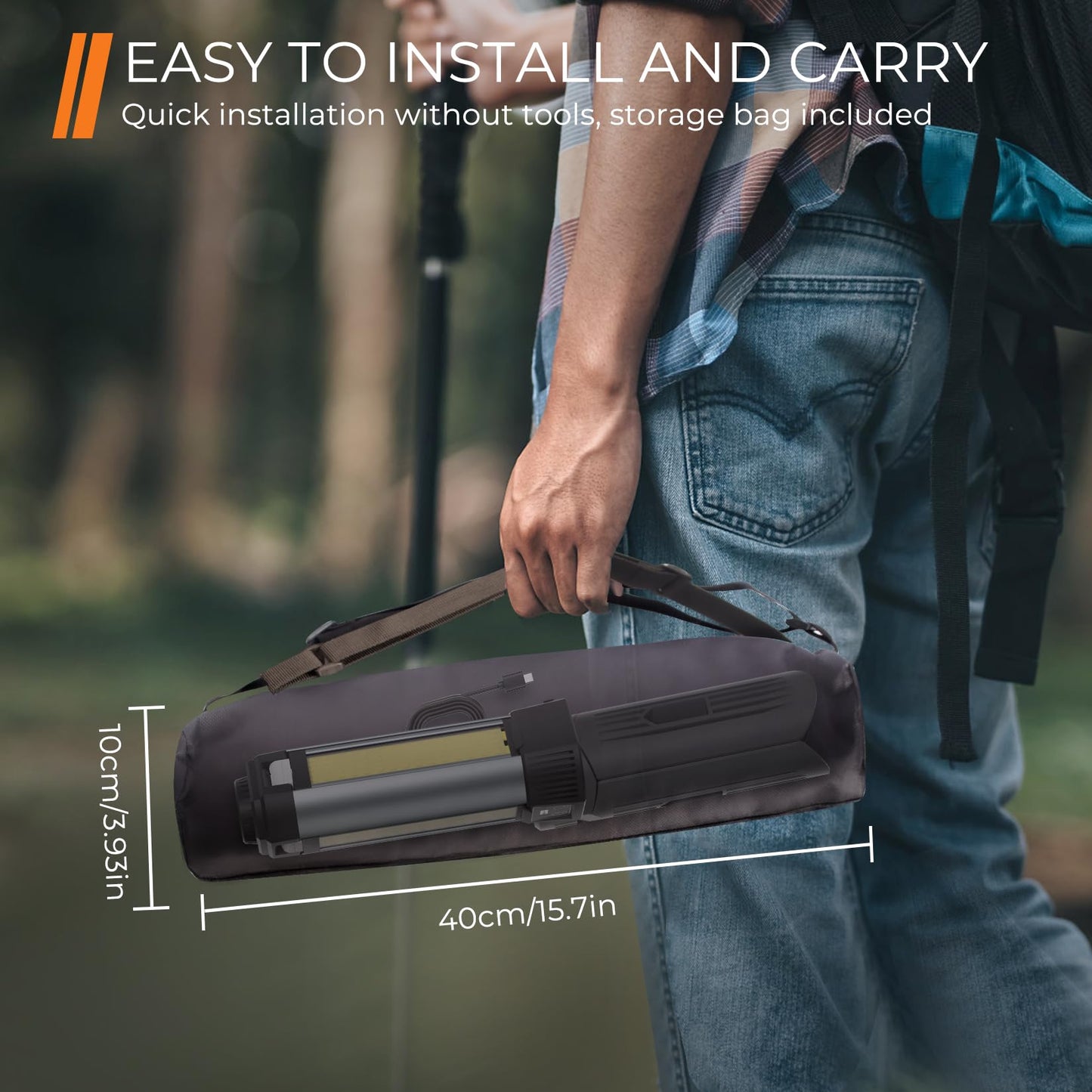 2000 Lumen Rechargeable Camping Light with Stand