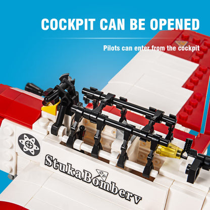 Military Airplane Building Blocks Set, 649 Pieces