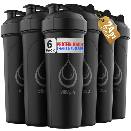 BPA-Free 6 Pack Protein Shaker Bottles 24 oz
