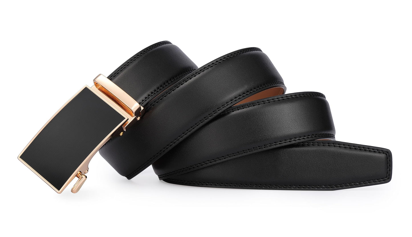 Men's Ratchet Dress Belt with Automatic Buckle