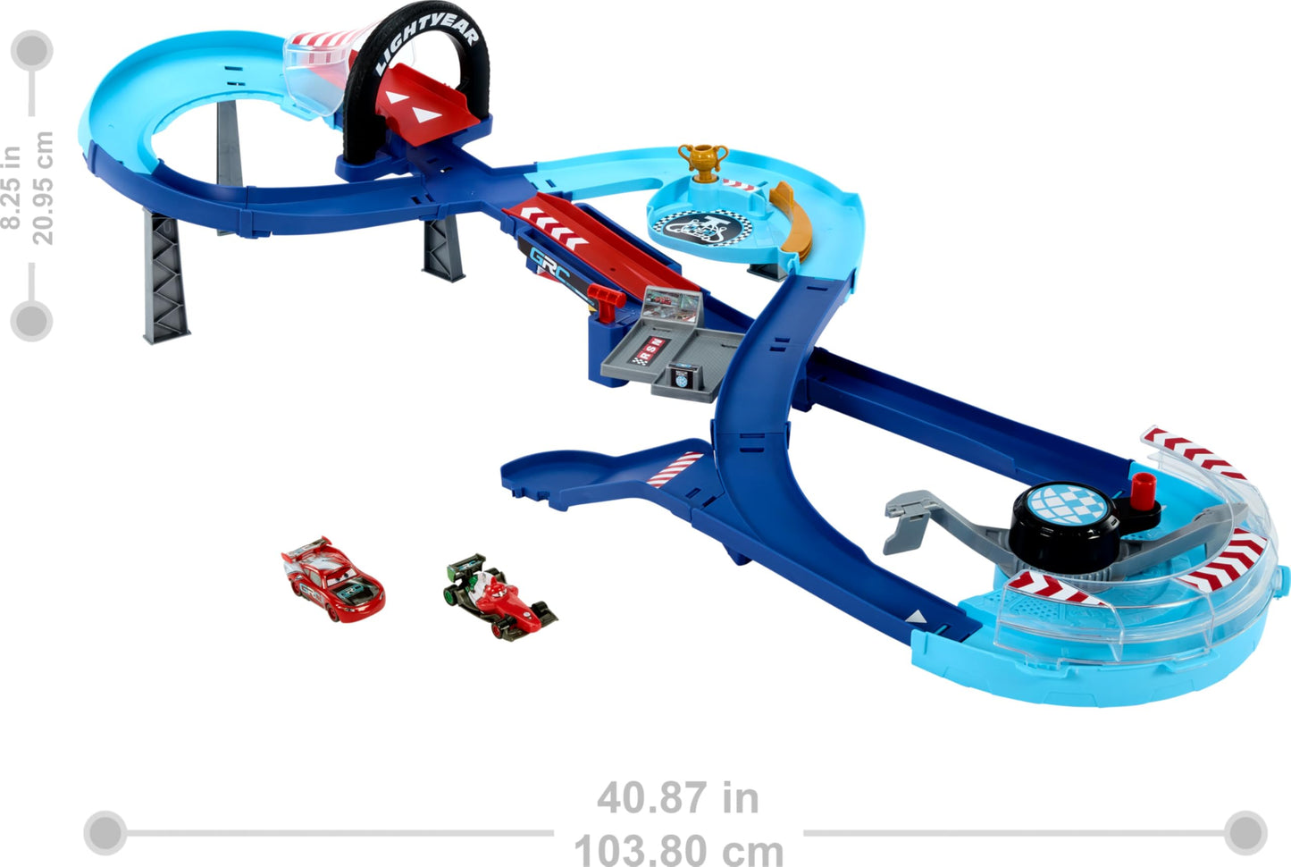 Mattel Cars Playset with Lightning McQueen & Francesco