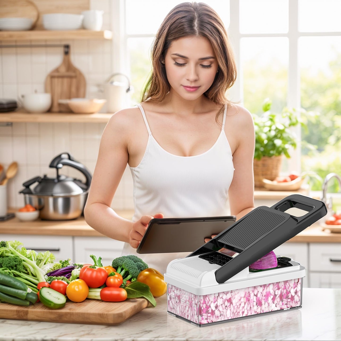 12-in-1 Vegetable Chopper with 7 Blades