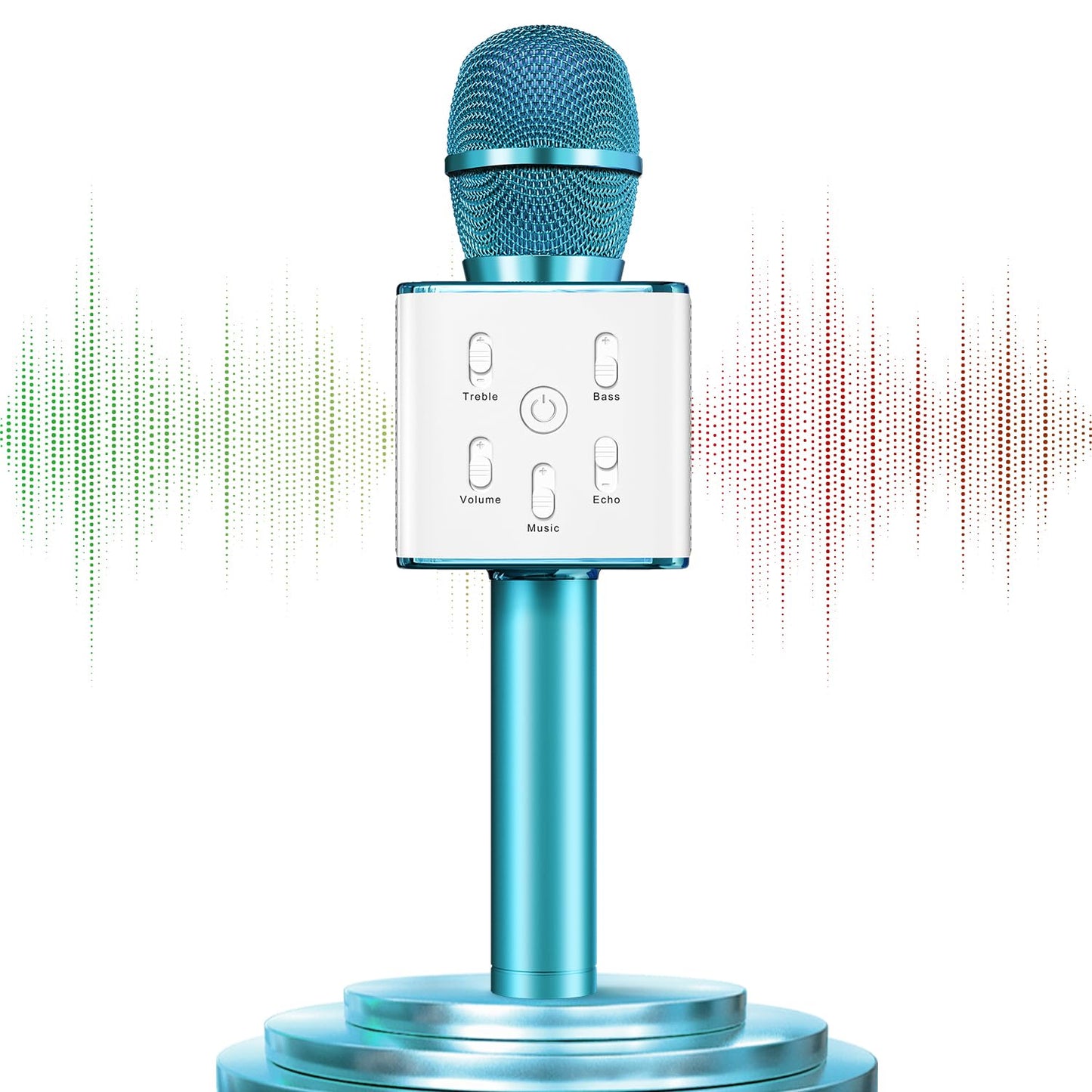Leettus Portable Microphone for Kids | Perfect for Birthday Gift for Girls, Kids, Boys, and Adults | Wireless Singing Karaoke Microphone toy Handheld Bluetooth Mic Speaker for Phone toddler microphone