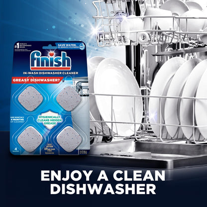 Finish Dishwasher Cleaner Tablets, Lemon Scented