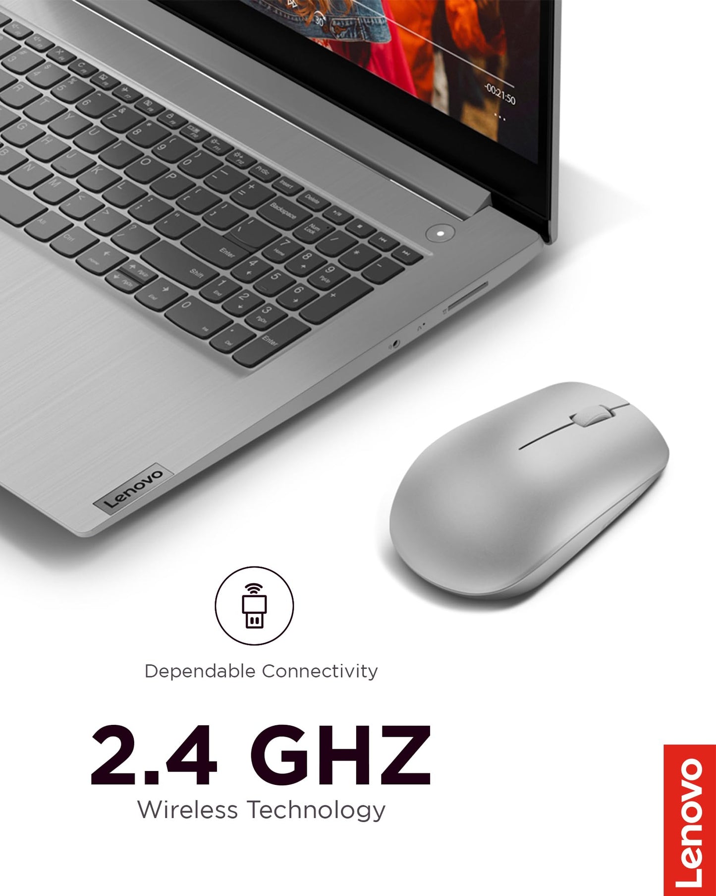 Lenovo Wireless Mouse for PC and Laptop